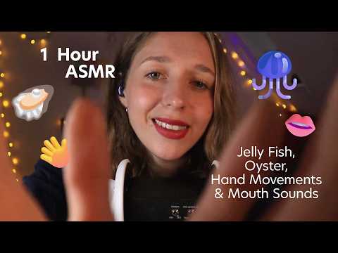 ASMR Jelly Fish, Oyster, Visuals & Mouth Sounds 1 HOUR