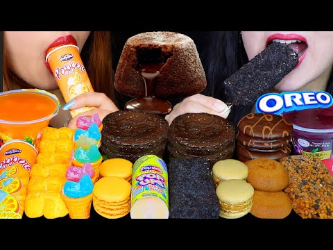 ASMR CHOCOLATE LAVA CAKES, POP UPS ICE BAR, JELLY, OREO ICE CREAM, CANDY CUPS, MACARON, CREAM PIE 먹방