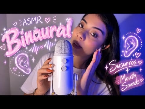 ASMR BINAURAL 🎧 Susurros + Mouth Sounds que se sienten en TODO el cerebro 🧠 