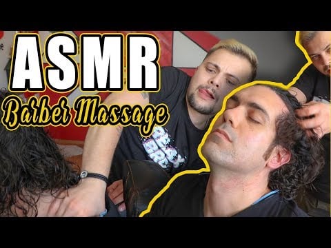 ASMR BARBER MASSAGE: HE CAME FROM SPAIN 🇪🇸 | ASMR HEAD MASSAGE * ASMR EAR MASSAGE