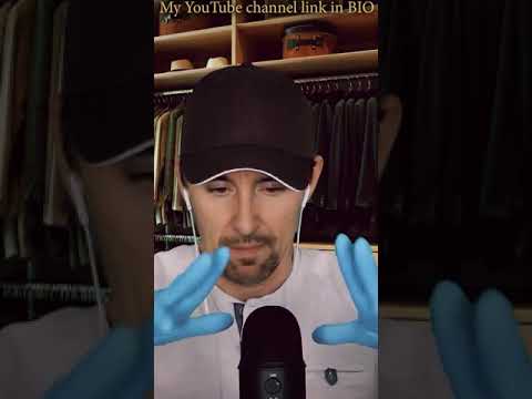 ASMR Blue Gloves Hand and Finger Movement #short