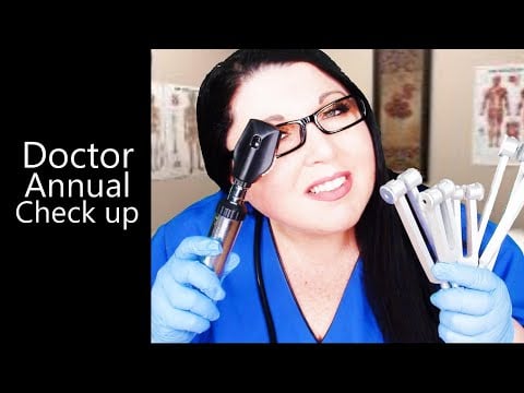 ASMR Doctor Annual Check Up Roleplay (Ear Exam, Eye Exam, Otoscope, Gloves, Typing, Hearing Test)