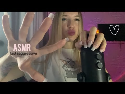 🧨Быстрый агрессивный АСМР | тк-тк таппинг, скретчинг+ветрозащита| AGGRESSIVE ASMR