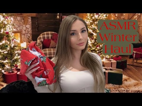 ASMR Winter Haul | Soft Spoken, Tapping, Scratching, Fabric