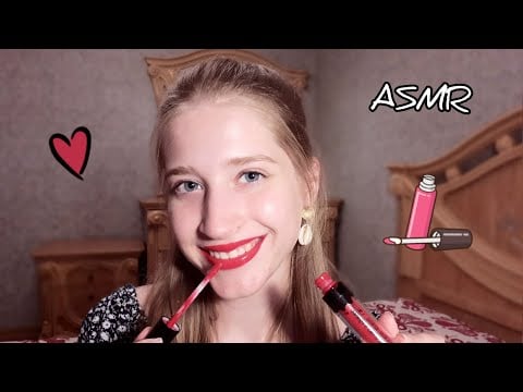 ASMR Lipgloss Application (mouth sounds, slight inaudible, tingly asmr)