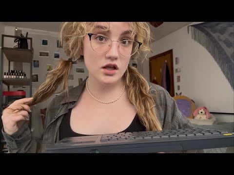 ASMR Roleplay: College Girl Tells You to Focus (stop distracting me! i want to study with you!)