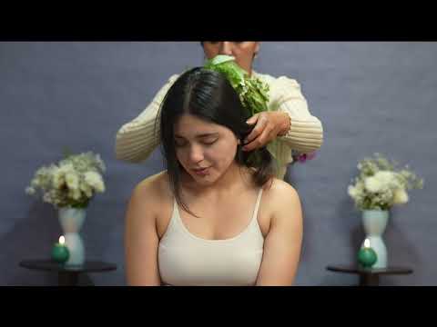 Masaje relajante y limpia energética de Doña Esperanza con sonidos Asmr y susurros suaves pa dormir