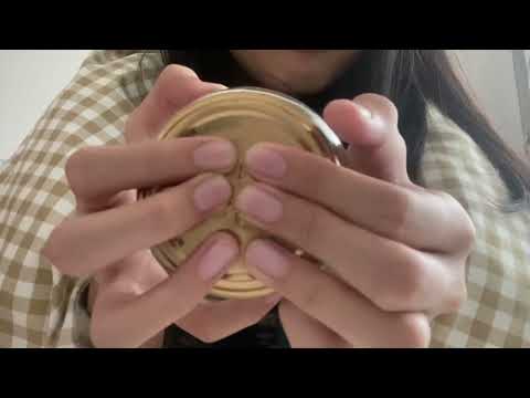 ASMR water in a jar (tapping,water sounds) 2 min tingles 🌷