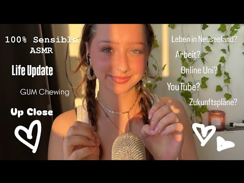 [ASMR] Gum Chewing & Close Up/Cupped Whispering - German