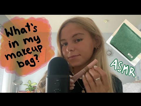 ASMR | Tapping on my makeup/going through my makeup bag💗