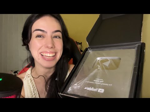 ASMR- UNBOXING PLACA DE 100 MIL INSCRITOS!