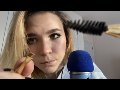 ASMR Doing Your Eyebrows (up close, personal attention)