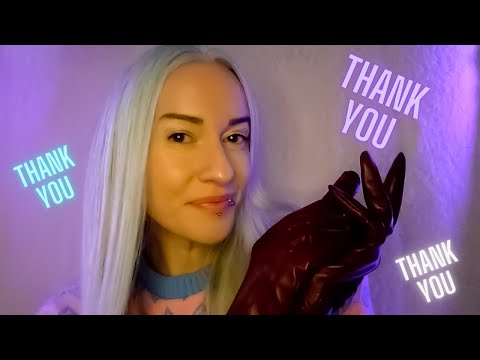 ASMR | Leather Glove Sounds & Repeating Names ✨ January Patreon shoutout ✨