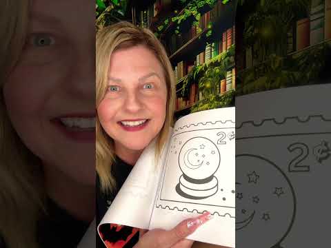 ASMR | Halloween Stamps Coloring Book by Aunt Tam - Amazon 🎃🍁🐦‍⬛ #amazon #halloween #coloringbook