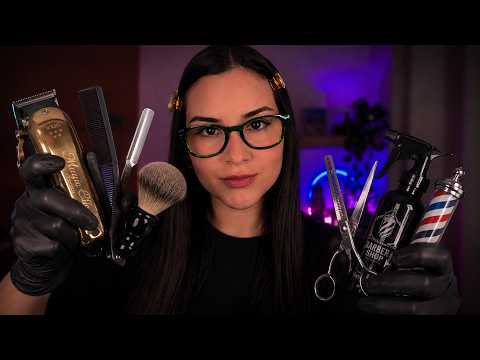 ASMR BARBEARIA VIP💈| Corte, Barba, Piercing e Relaxamento ✨️