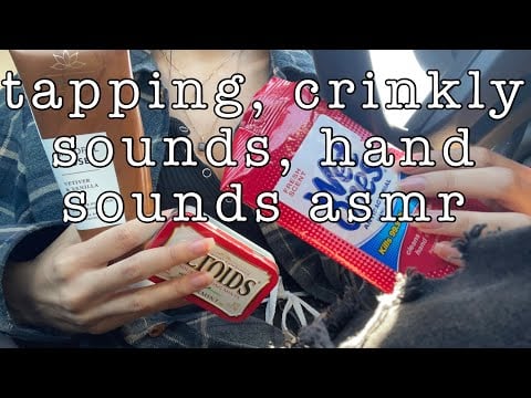 crinkly sounds, tapping, hand sounds asmr || lofi asmr