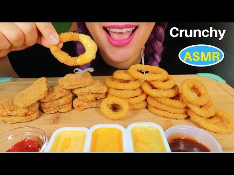 ASMR ONION RINGS + CHICKEN NUGGETS (Burger King) *CRUNCHY* | 어니언링,치킨너겟 리얼사운드 | CURIE. ASMR