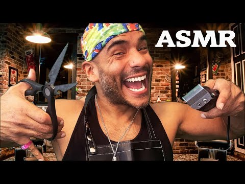 ASMR Funny & Fast Hair Cut Role Play