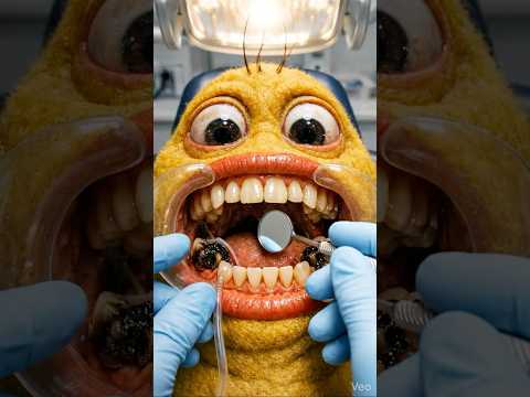 POV:Dentist Treats a Monster 😈🦷 | ASMR #asmr #pov#satisfying