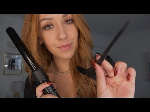 ASMR Hair Stylist - Curling your hair RP