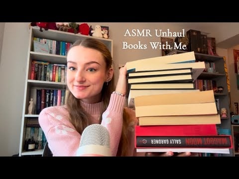 ASMR Book Unhaul! (Book tapping, scratching, close whispers and over explaining)