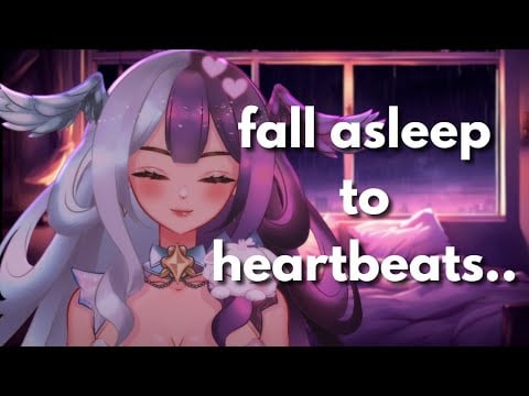 ASMR Fall asleep to the sound of heartbeats ♡ (Black Screen) (Binaural) (Sleep Aid)