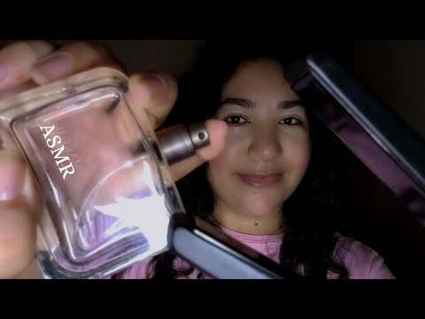 ASMR - Arrumando Você Para Formatura | Cabelo e Pele | Escova,Spray,Chapinha,Sons De Maquiagem e +