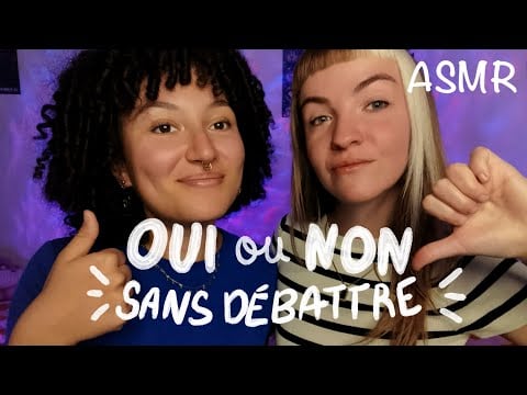 ASMR | OUI ou NON sans débattre en couple 🤐 (spoiler on a débattu)