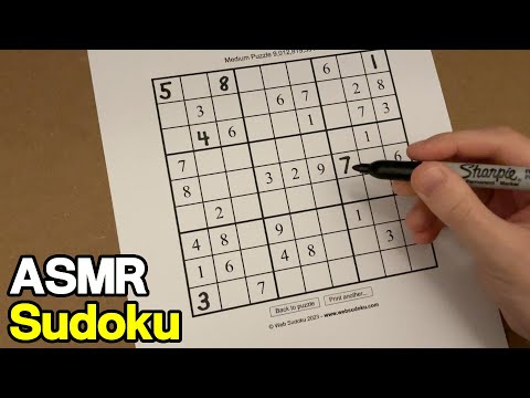 [ASMR] Sudoku Puzzle Solving