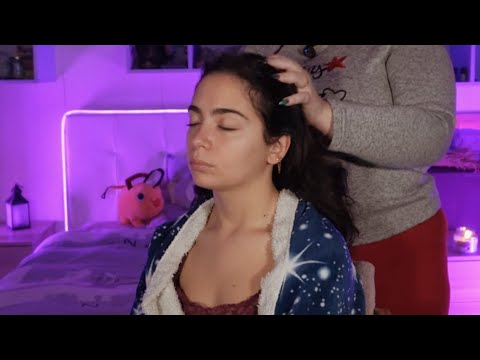 ASMR ITA🔥✨Massaggio alla testa e spazzolatura capelli (prova microfoni nuovi)