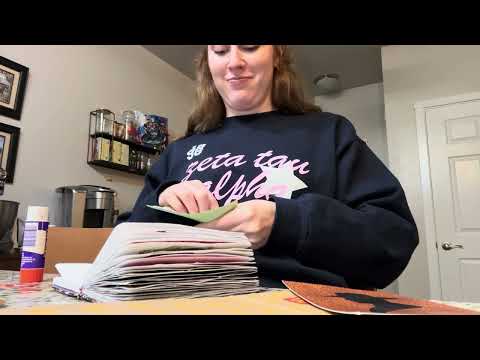 ASMR Junk Journal with Me - minimal talking and paper sounds