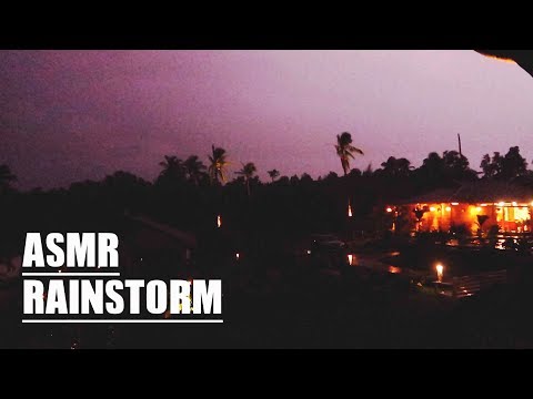 ASMR. ☔️Thunder & Rain for Sleep, Study | Nature Sounds | White Noise | Cricket Sounds |