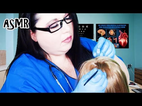 ASMR Scalp Check and Treatment - Medical Roleplay (Gloves, Scalp Scratching, Spray, Scalp Massage )