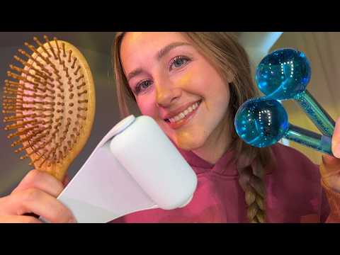 Soft Spoken ASMR Full Skincare Routine Roleplay ✨ Face Brushing, Tapping & Personal Attention
