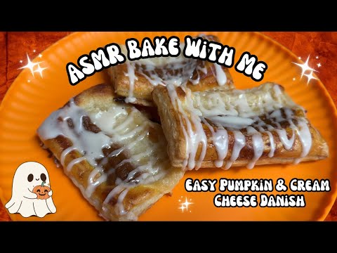 ASMR | Bake Pumpkin & Cream Cheese Danishes With Me👩🏻‍🍳🎃 (Whispered Voiceover)