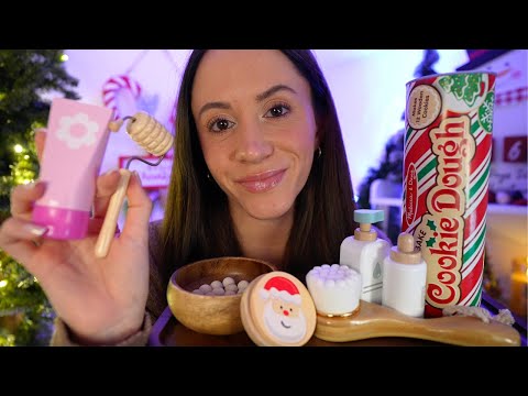 ASMR Wooden Makeup & Skincare 🪵 (layered sounds, personal attention)