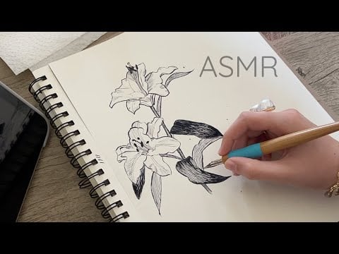asmr drawing a flower ❀