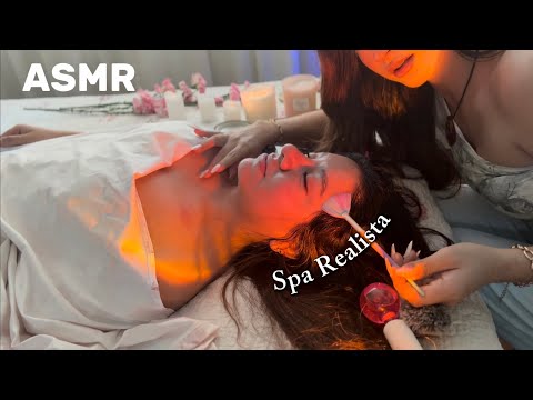 ASMR REALISTA 💕 LE HAGO ASMR A MI AMIGA / SPA MASAJE CORPORAL & Limpieza FACIAL 