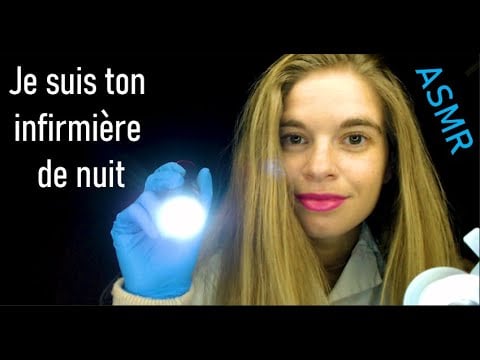 [ASMR français] Ton infirmière de nuit prend soin de toi - roleplay médecin, face touching, light