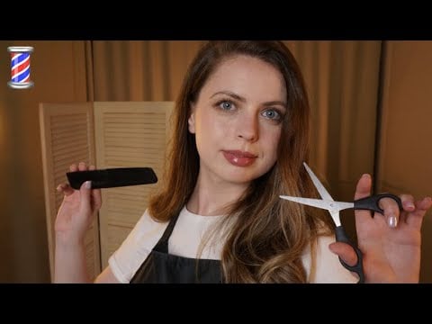 [ASMR] 💈 Professional Barbershop | Your Relaxing Haircut With Scissors | Role Play, Whispering