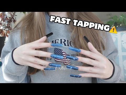 Fast Nail Clacking, Fabric Sounds and Tapping + Scratching ASMR (no talking) 