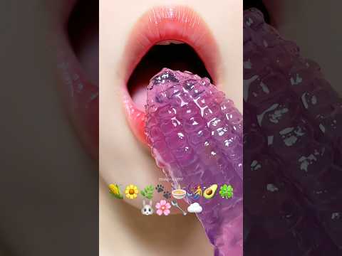 Jelly Emoji Food 🌸🥑🐰 #meoasmr #mukbang #emojichallenge #asmrsounds #asmr #eating
