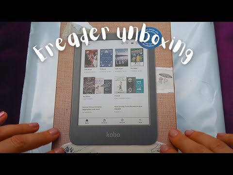 ASMR cozy lofi e-reader unboxing (soft spoken, fireplace crackles)
