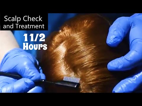 ASMR Scalp Check and Treatment Compilation (Lice Check, Scalp Massage, Whispering)