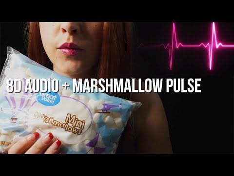 8D Heartbeat Audio & Visible Heartbeat With Mini Marshmallows + The Fifth Day Of Christmas [ASMR]