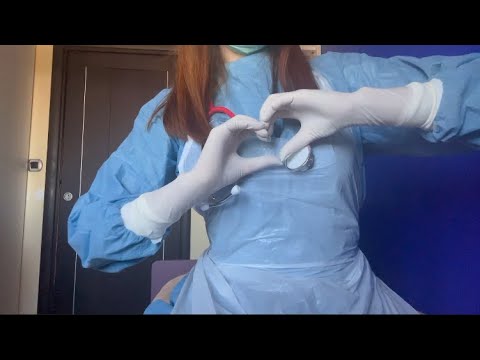 ASMR nurse unboxes her new white latex surgical gloves