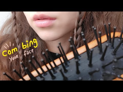ASMR: Combing Your FACE and HAİR 🪮  •with #scratching  •no talking #asmr