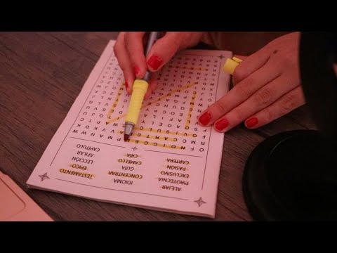 ASMR sopa de letras con chicle