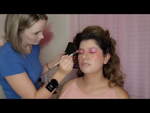 ASMR Perfectionist Hair Curling With Bright Makeup Application & Earrings With Finishing Touches