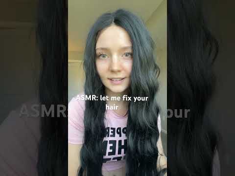 let me fix your hair 🤍#asmr #hairplay #girlfriendasmr #cozy #tingles